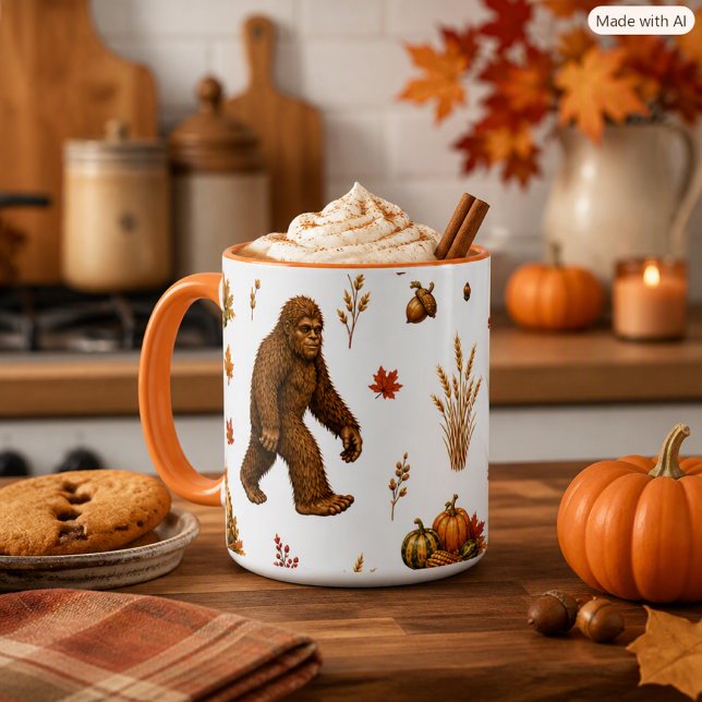 Bigfoot Höstskörd Pumpamönster  Mugg (Skapare uppladdad)