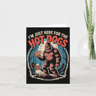 Bigfoot Hotdog Halloween Hund älskare Costume Funn Kort