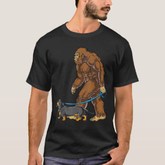 Bigfoot Hund Walk Dachshund T shirt Sasquatch Kids