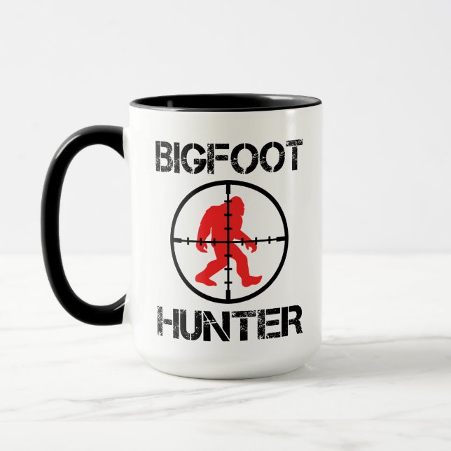 Bigfoot Hunter Funny Bigfoot Älskare Mugg (Vänster)
