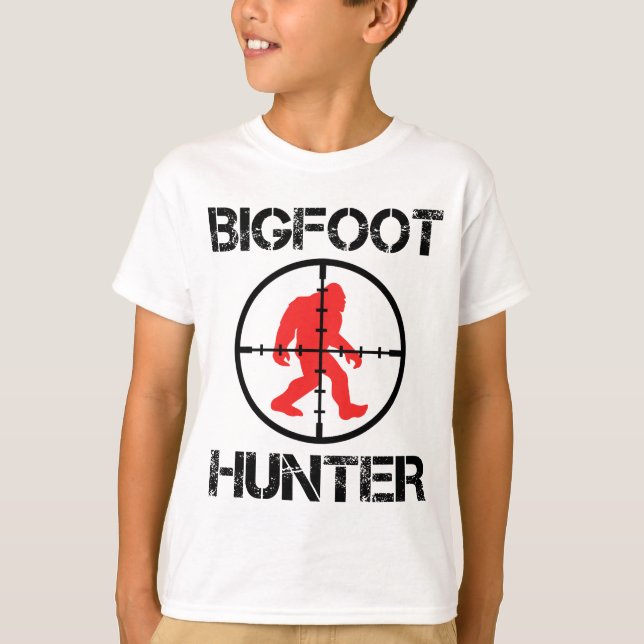 Bigfoot Hunter Funny Bigfoot Älskare T Shirt (Framsida)