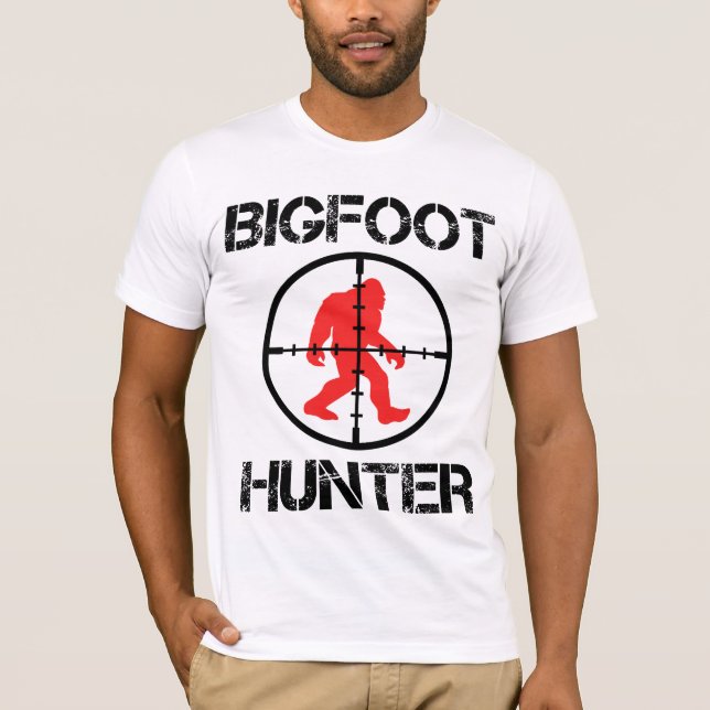 Bigfoot Hunter Funny Bigfoot Älskare T Shirt (Framsida)