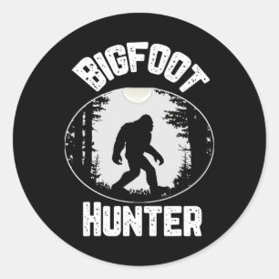 Bigfoot Hunter Sasquatch Funny Humor Runt Klistermärke