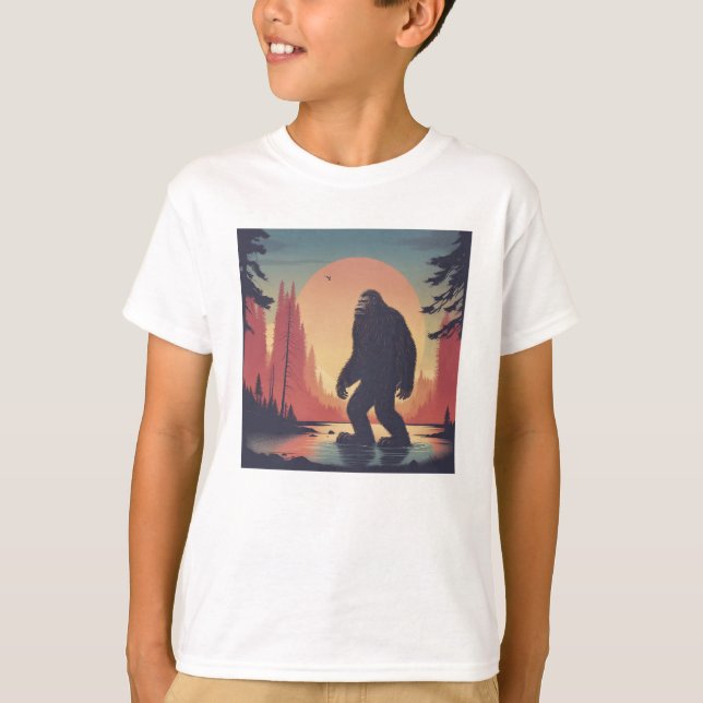 Bigfoot i barnen t shirt (Framsida)