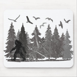 Bigfoot i Fores Sasquatch Yeti Musmatta