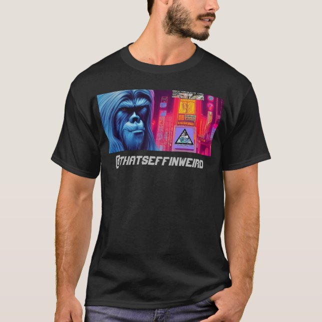 Bigfoot i Future City T Shirt (Framsida)