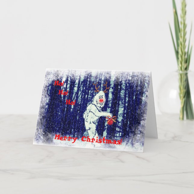 Bigfoot i julkortet helgkort (Framsida)