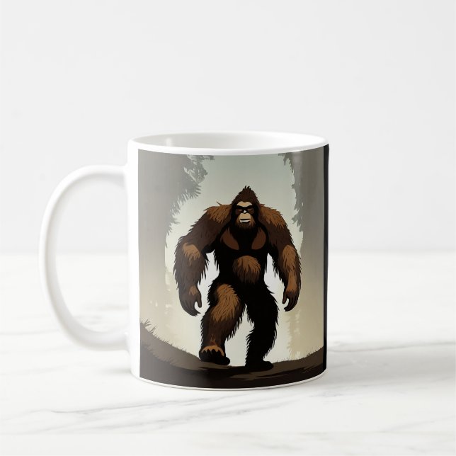 Bigfoot i Skogen Kaffemugg (Vänster)