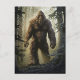 Bigfoot in the Forest Postcard Vykort