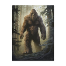 Bigfoot in the Forest Postcard