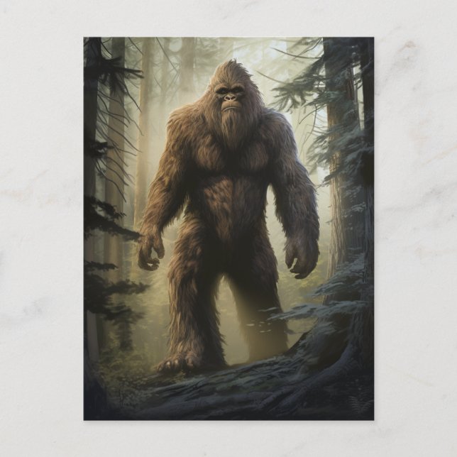 Bigfoot in the Forest Postcard Vykort (Framsida)