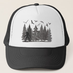 Bigfoot in the Forest Sasquatch Yeti Keps