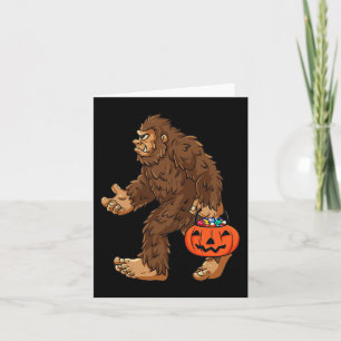 Bigfoot Jack o lantern Roligt Halloween Boys Kids Kort
