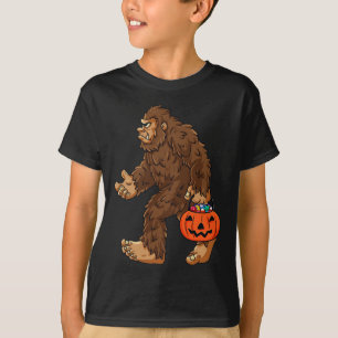 Bigfoot Jack o lantern Roligt Halloween Boys Kids T Shirt
