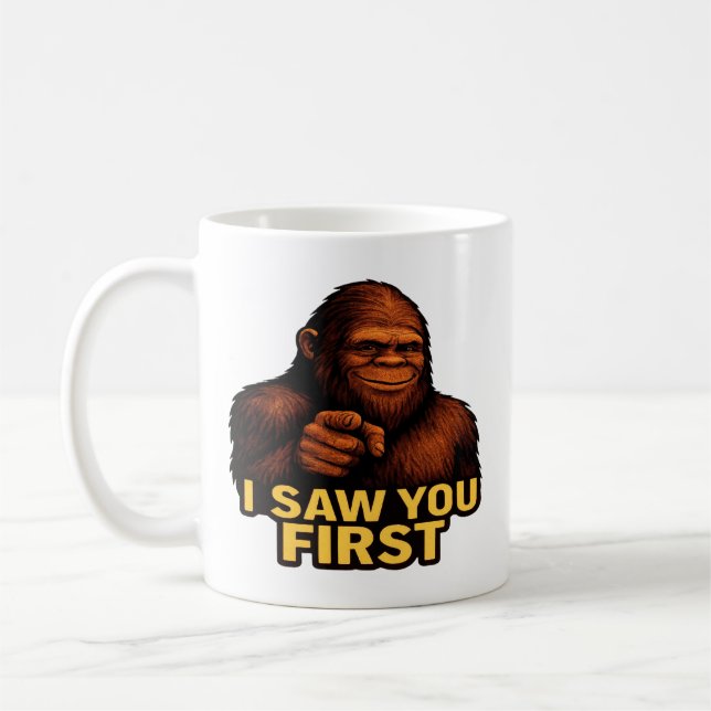 Bigfoot jag såg dig först kaffemugg (Vänster)