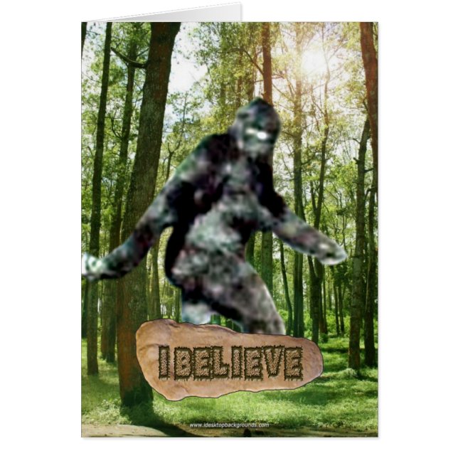 Bigfoot jag tror kort (Framsidan)