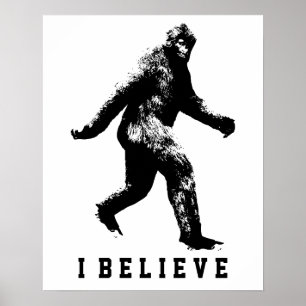 Bigfoot Jag tror på Anpassade Text Poster