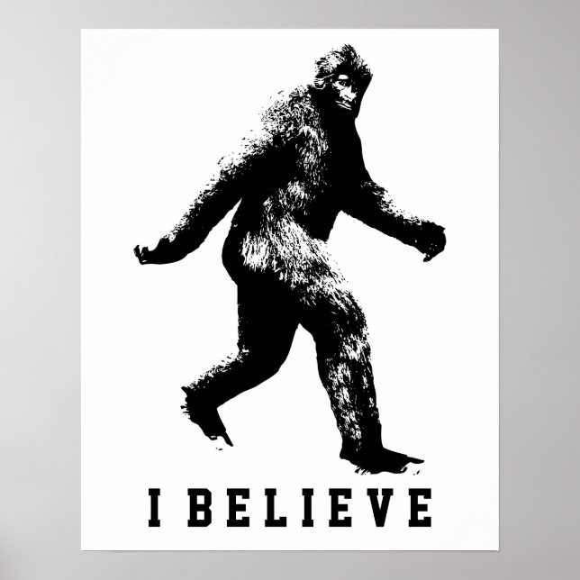 Bigfoot Jag tror på Anpassade Text Poster (Framsidan)