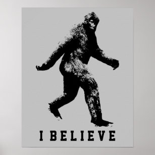 Bigfoot Jag tror på Anpassade Text Poster
