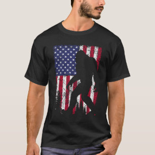 Bigfoot, jag tror Sasquatch American USA flagga T Shirt