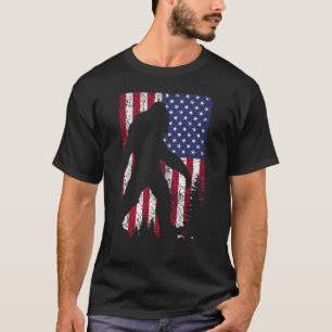 Bigfoot, jag tror Sasquatch American USA flagga T Shirt