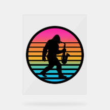 Bigfoot Jazz Saxofon Retro Solnedgång Design