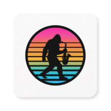 Bigfoot Jazz Saxofon Retro Solnedgång Design