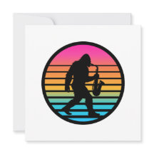 Bigfoot Jazz Saxofon Retro Solnedgång Design