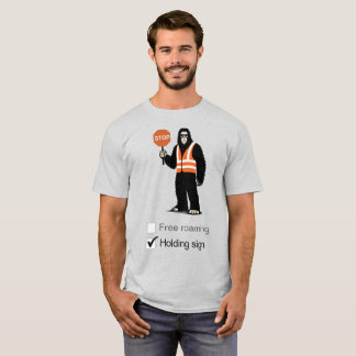 Bigfoot jobbar som trafikledare T-Shirt