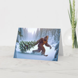 BIGFOOT JUL - DEKORERAT TRÄD HELGKORT