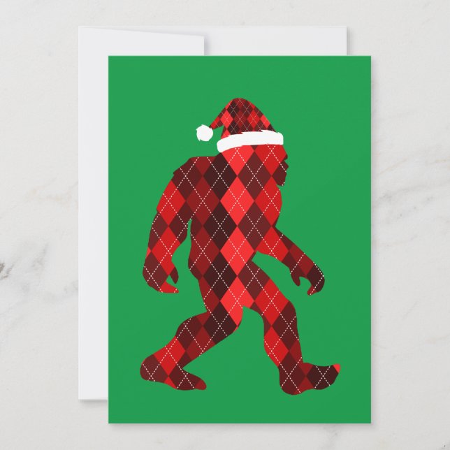 Bigfoot jul - Rolig jul  Inbjudningar (Framsida)