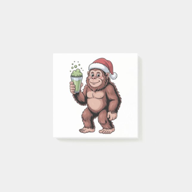 Bigfoot jul Sasquatch Matcha Älskare  Post-it Block (Framsida)
