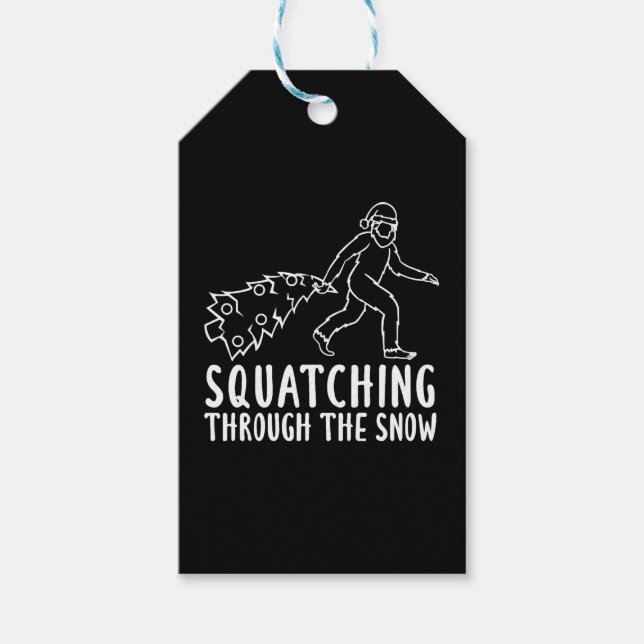 Bigfoot-jul - Sasquatch-Ugly-jul Presentetikett (Framsidan)