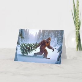 BIGFOOT JUL - UTSMYCKAD TRÄD HELGKORT