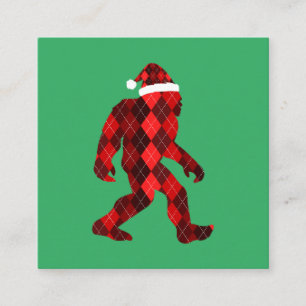 Bigfoot-julen - fin jul fyrkantigt visitkort