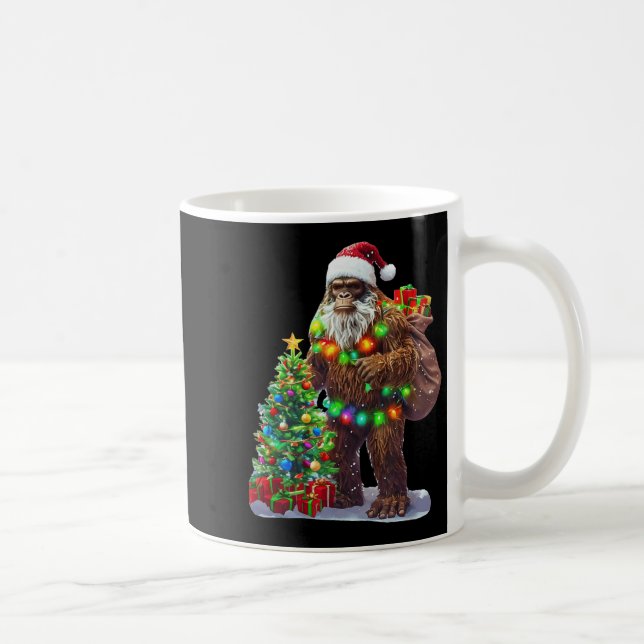 Bigfoot Julgran Julafton Sasquatch Kaffemugg (Höger)