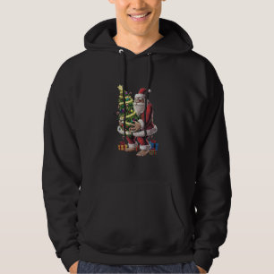 Bigfoot julgran lampor Xmas Sasquatch-älskare Hoodie