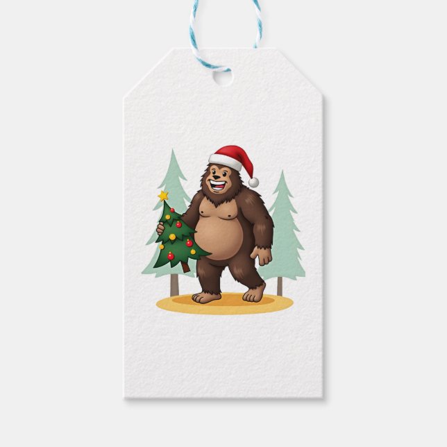 Bigfoot Julgran Santa Hat (5) Presentetikett (Framsidan)
