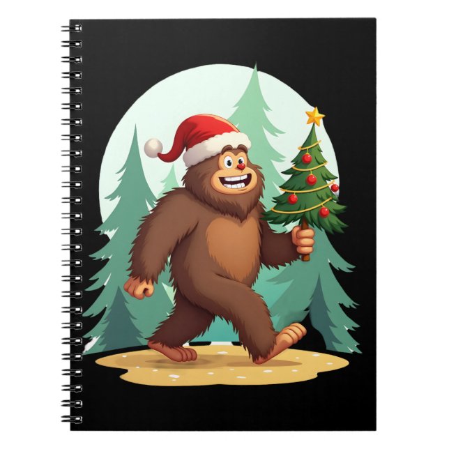 Bigfoot julgran Santa hatt (2) Anteckningsbok (Framsidan)