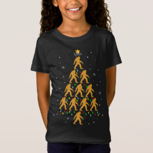 Bigfoot Julgran Sasquatch Santa Julafton T Shirt