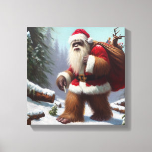 Bigfoot Jultomten Canvastryck