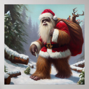 Bigfoot Jultomten Poster