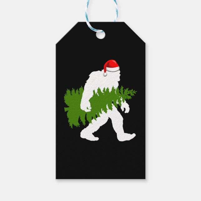BigFoot Jultomten Roligt julklappar Presentetikett (Framsidan)