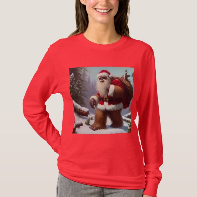 Bigfoot Jultomten T Shirt (Framsida)