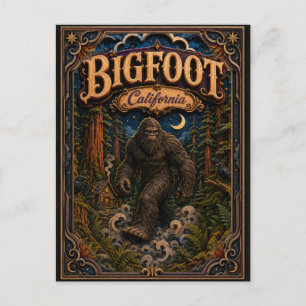 Bigfoot Kalifornien Popcut Legends Vykort