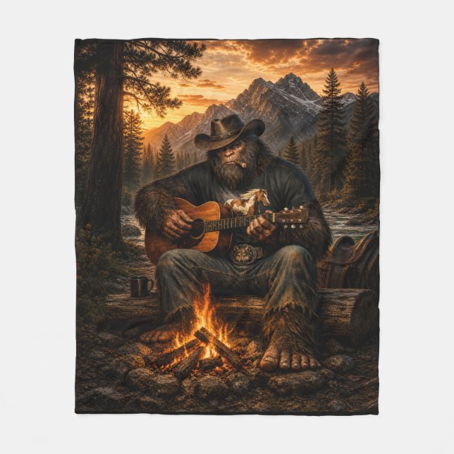 Bigfoot Kaminer Gitarrespeler Fleecefilt (Framsidan)
