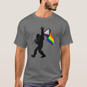 Bigfoot Kärlek Du undertecknar språk HGBTQ Gay pri T Shirt