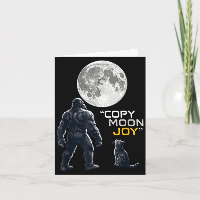 Bigfoot kattälskare Kopiera månlycka kryptid rolig Kort (Framsida)