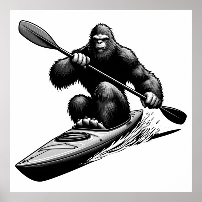 Bigfoot Kayak Poster (Framsidan)