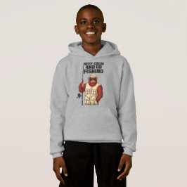 Bigfoot Keep Calm And Go Fishing Rolig T Shirt